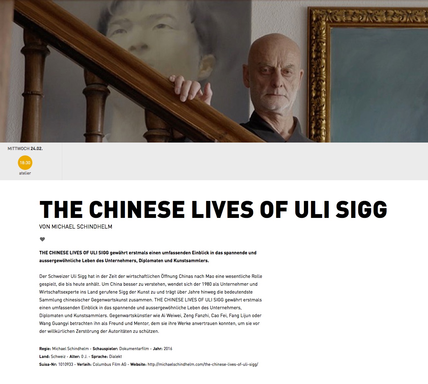 The Chinese lives of Ueli Sigg